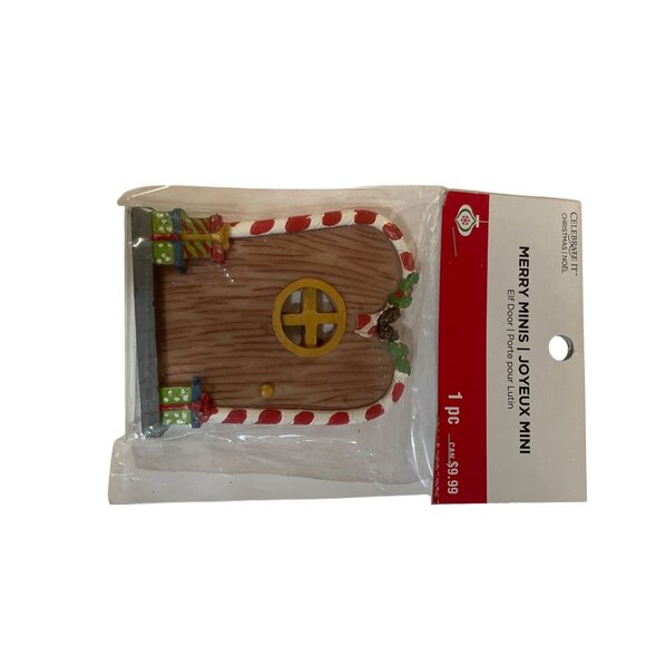 Celebrate It Merry Minis Elf Door Christmas Décor Ornaments 3" - Picture 6 of 10